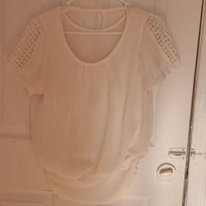 White Ruffle Blouse